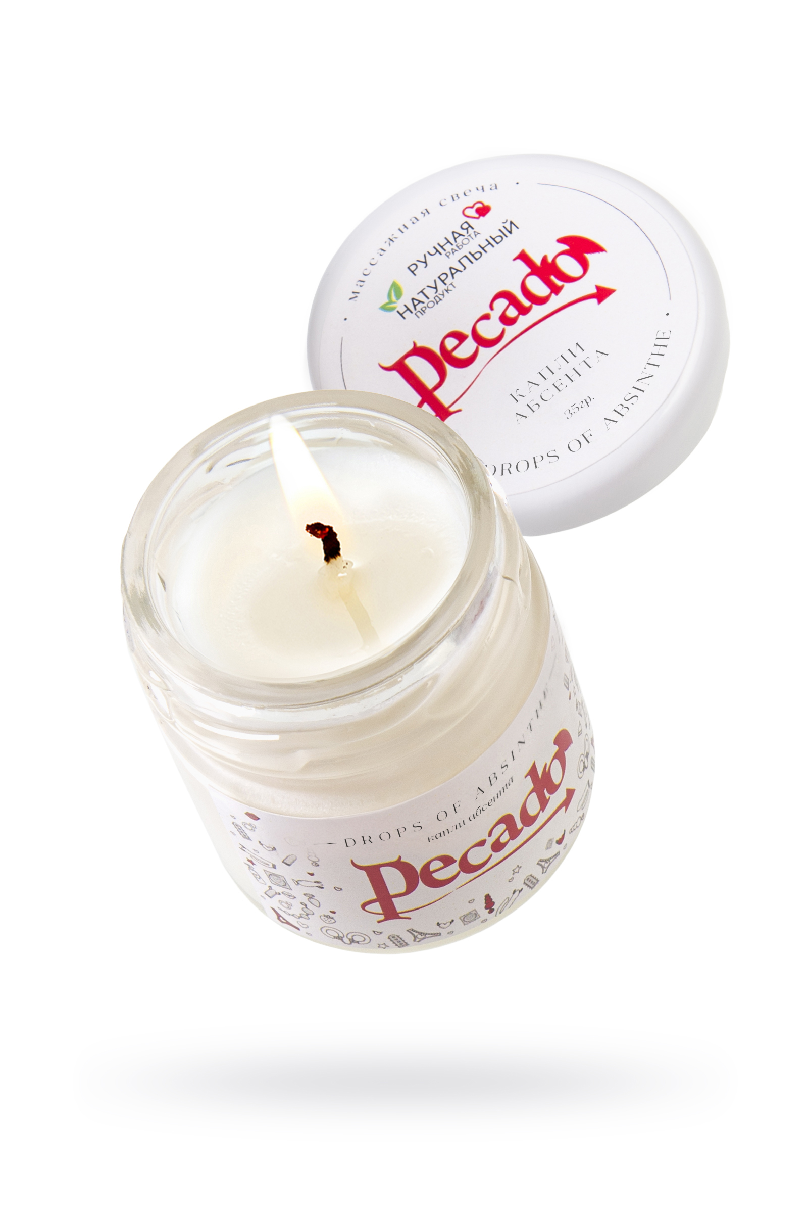 Массажная свеча Pecado BDSM «Drops of absinthe» 30 гр