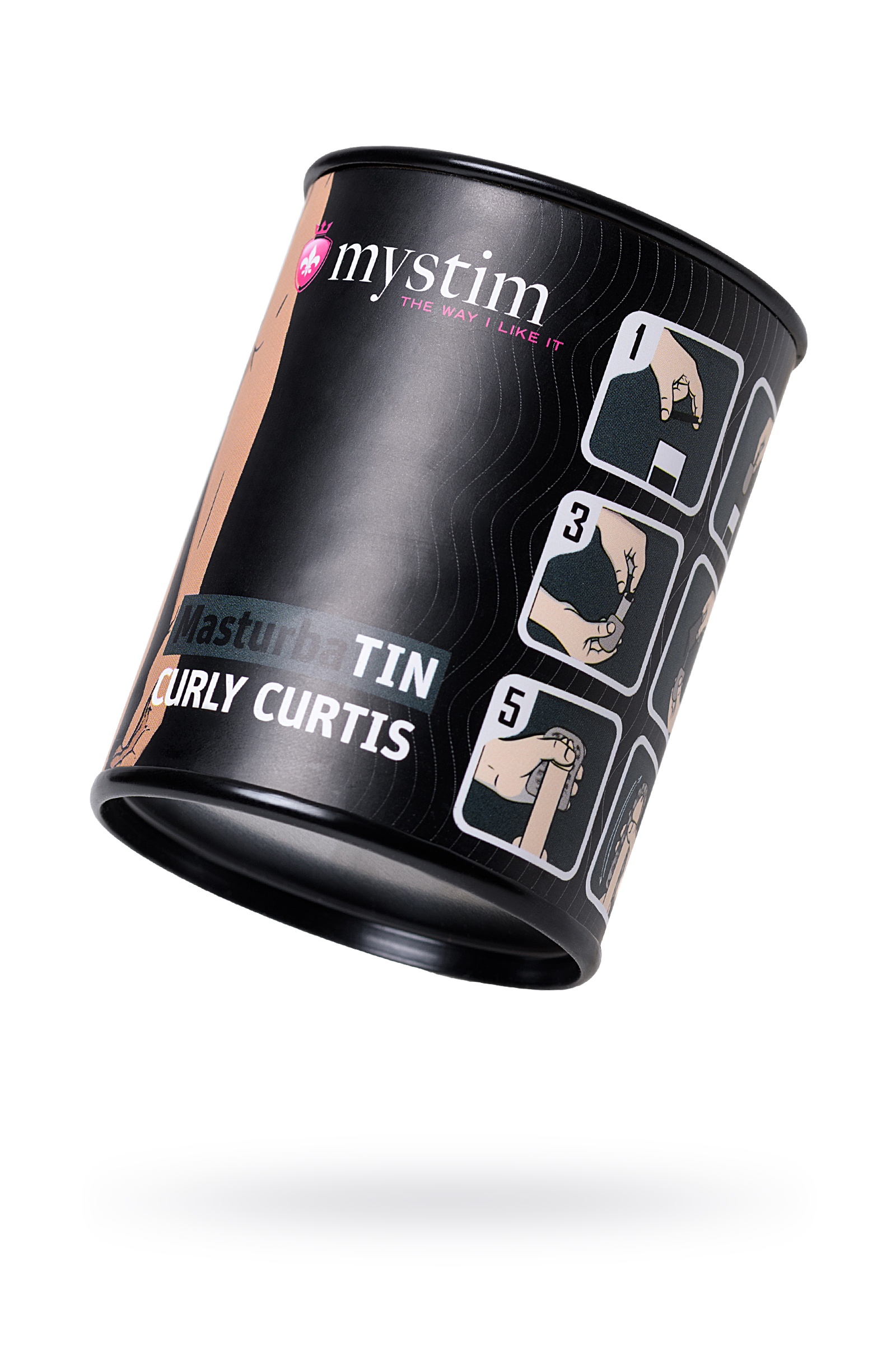 Яйцо-мастурбатор Mystim Masturbatin Curly Curtis , белый, 4.5 см