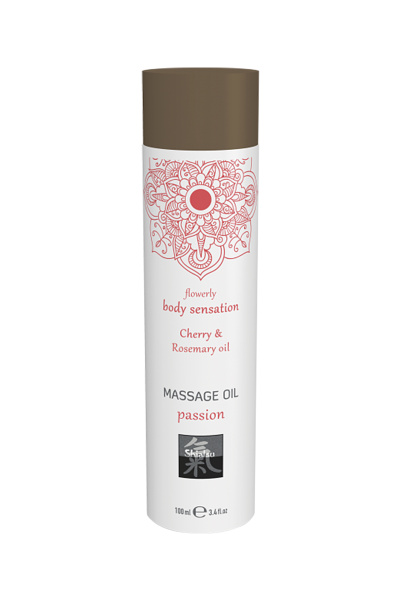 Массажное масло passion - Вишня и масло розмарина, 100 мл.