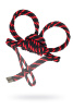 Наручники-оковы из хлопковой веревки ""Узел-Омега"", Pecado BDSM черно-красные, 3,5 м