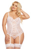 Корсет и стринги SoftLine Collection Brenda, белый, XXXL