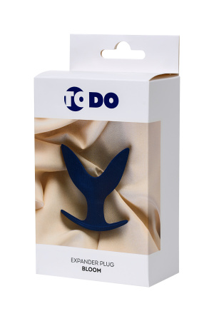 Анальная втулка расширяющая  TOYFA ToDo  BLOOM, силикон, синяя, 9,5 см, Ø 7 см