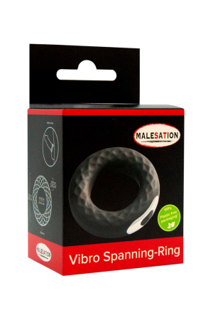 Эрекционное виброкольцо MALESATION Vibro Spanning, силикон, черный, 4 см