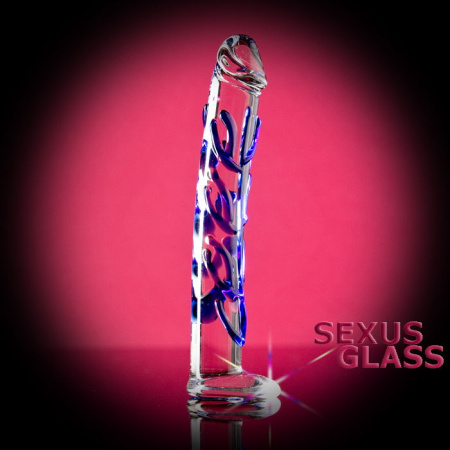 Фаллоимитатор Sexus Glass,стекло,18см
