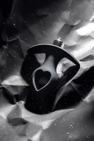 Анальная вибровтулка-расширитель TOYFA POPO Pleasure Cordis S, силикон, черная, 10 см, Ø 4 см