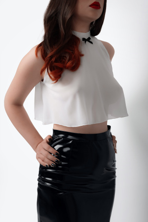 Костюм официантки Erolanta Vanessa (юбка, топ) черно-белый (42-44) в пакете