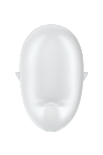 Вакуум-волновой стимулятор клитора с вибрацией Satisfyer Cutie Ghost, силикон, белый, 9,1 см