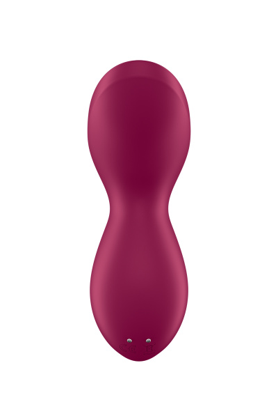 Вибратор с движущимся шариком Satisfyer Exciterrr, силикон, бордовый