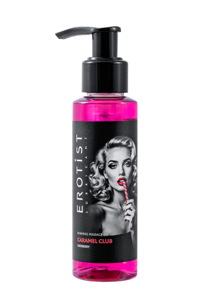 Разогревающее массажное масло Erotist Caramel Club Барбарис, 100 мл.