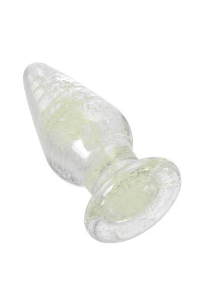 Анальная втулка Sexus Glass светящаяся в темноте, стекло,9,8 см