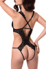 Боди эротическое  Erolanta Lingerie Collection с глубоким декольте, кружевное, (42-44)