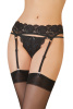 Пояс для чулок и стринги кружевные, черные, (42-44)