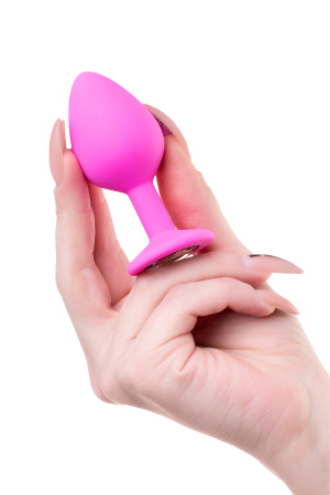 Анальная втулка  TODO BY TOYFA BRILLIANT, силикон, розовая, 8 см, Ø 3 см