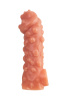 Насадка KOKOS реалистичная с дополнительной стимуляцией, TPE,телесная, 17,6 см, Ø 4,6