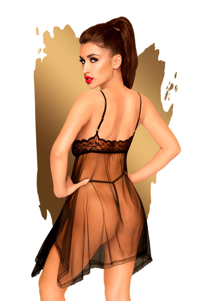 Комбинация Naughty doll PENTHOUSE, черный, M/L