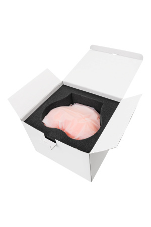 Мастурбатор реалистичный в форме попки, с 2 любовными входами, ТPE, телесный, 3,1 кг (в белой коробк