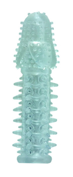 Насадка на пенис с ворсинками TOYFA, прозрачная, 13,5 см