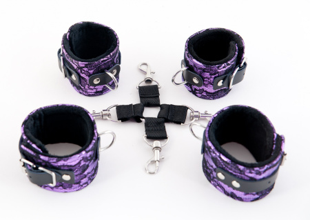 Бондажный комплект (кружевной), TOYFA Marcus, пурпурный, 36.0 см