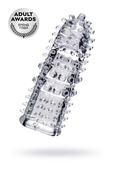 Насадка на палец  TOYFA A-Toys ARBO, ТРЕ, прозрачный, 8 см