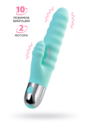 Рельефный вибратор с клиторальной стимуляцией TOYFA Flovetta  Flax