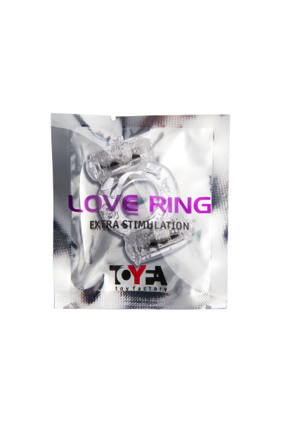 Эрекционное кольцо на пенис с двойной вибрацией, TOYFA,
