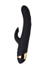 Вибратор с клиторальным  стимулятором WANAME D-SPLASH THUNDER, силикон, черный, 24,2 см