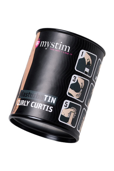 Яйцо-мастурбатор Mystim Masturbatin Curly Curtis , белый, 4.5 см